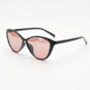 FL41 Rose Tinted Lens Glasses - Glossy Black Cat-eye TR90 Frame 1