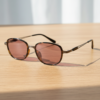 FL41 Rose Tinted Lens Glasses - Tortoise Oval TR90 Frame 2 FL41 Rose Tinted Lens Glasses - Tortoise Oval TR90 Frame 2