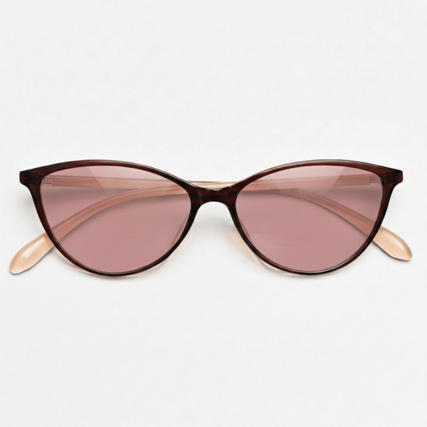 Dawn FL-41 Rose Tinted Lens Glasses - Red Cat-eye TR90 Frame Dawn FL-41 Rose Tinted Lens Glasses - Red Cat-eye TR90 Frame image 3