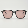 FL41 Rose Tinted Lens Glasses - Black Rectangle TR90 Frame 3