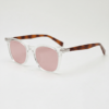 FL41 Rose Tinted Lens Glasses - Clear Rectangle TR90 Frame 1