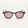 FL41 Rose Tinted Lens Glasses - Black Oval TR90 Frame 3