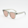 FL41 Rose Tinted Lens Glasses - Green Rectangle TR90 Frame 1