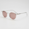 FL41 Rose Tinted Lens Glasses - Clear Round TR90 Frame - Roomier Fit 1