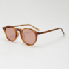 FL41 Rose Tinted Lens Glasses - Tortoise Round TR90 Frame 1