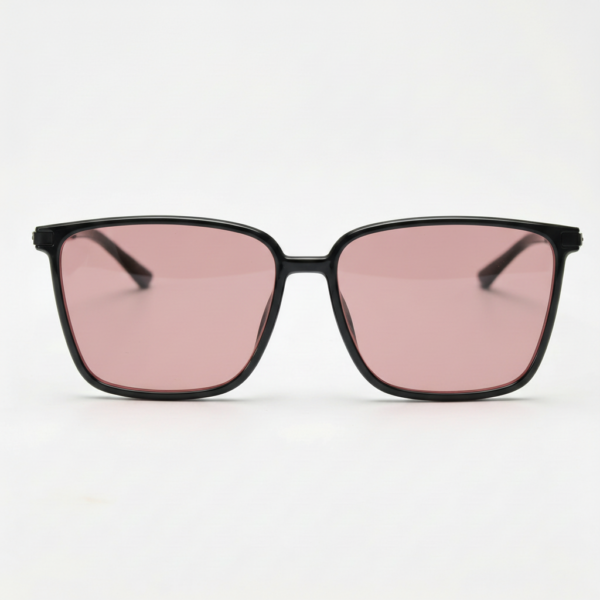 Sally FL-41 Rose Tinted Lens Glasses - Glossy black Square TR90 Frame Sally FL-41 Rose Tinted Lens Glasses - Glossy black Square TR90 Frame image 3