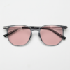 Yetta FL-41 Rose Tinted Lens Glasses - Transparent gray Geometric TR90 Frame image 3