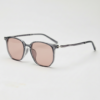 Yetta FL-41 Rose Tinted Lens Glasses - Transparent gray Geometric TR90 Frame image 1